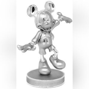 New D23 Gold Member Gift Disney 100 Mickey Mouse Silver Statue